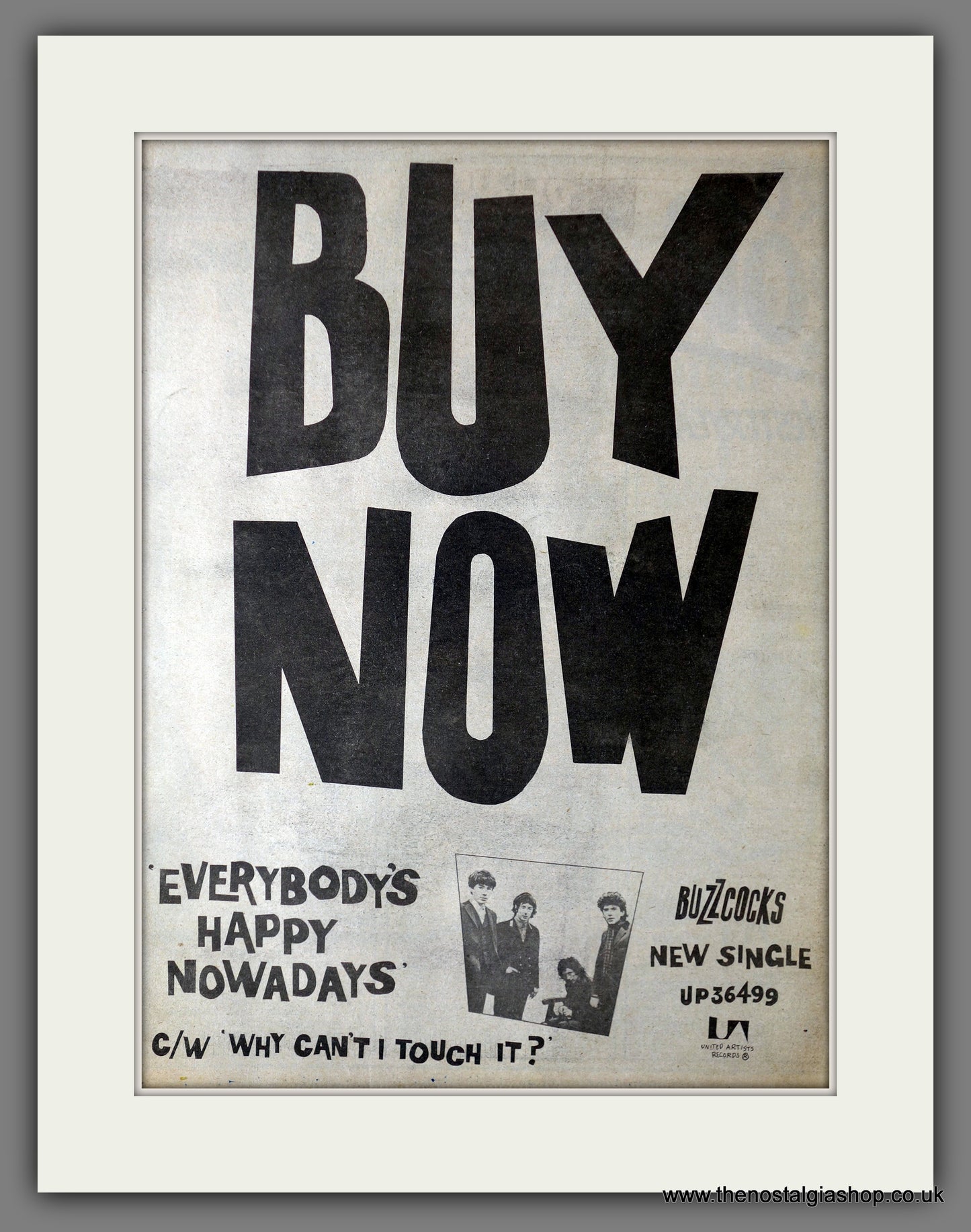 Buzzcocks. Everybody's Happy Nowadays. Vintage Advert 1979 (ref AD14150)