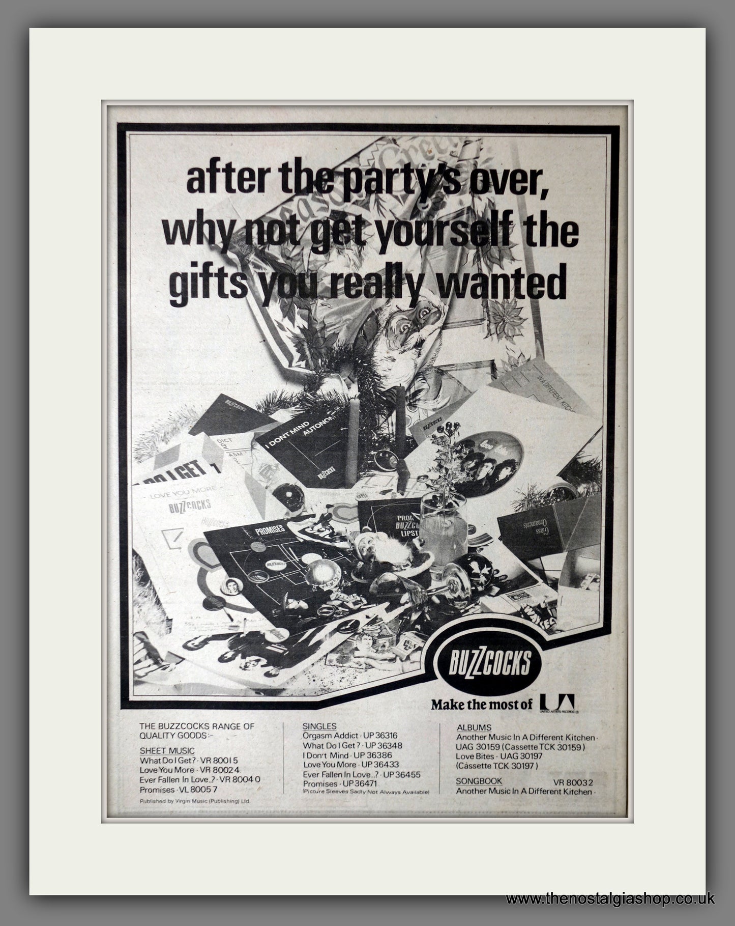 Buzzcocks. Music Range. Vintage Advert 1979 (ref AD14151)