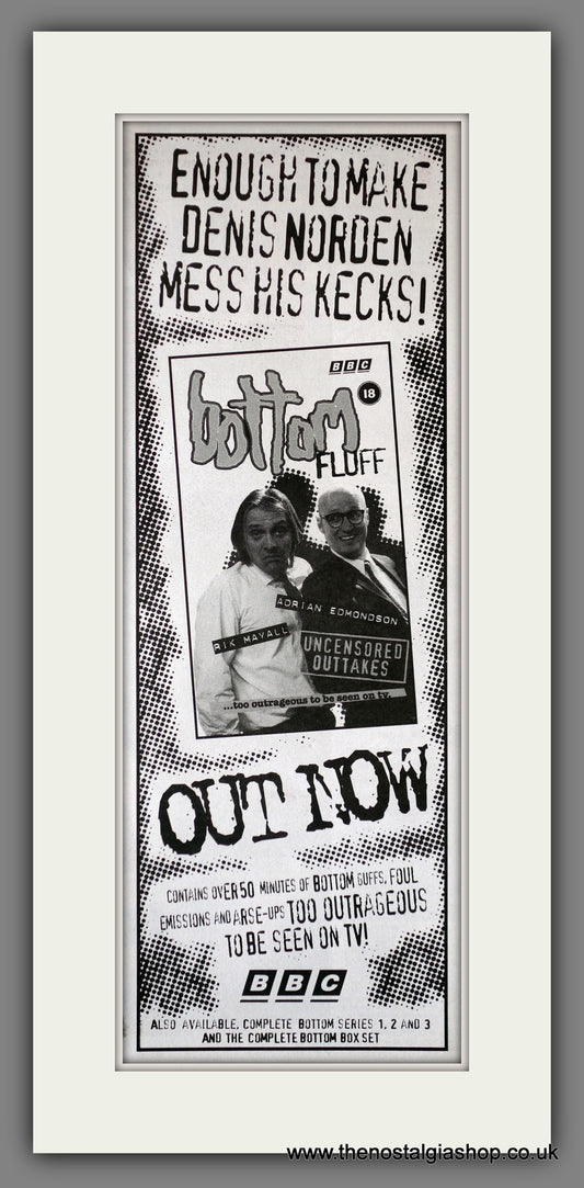 Bottom Fluff. Rik Mayall. Vintage Advert 1996  (ref AD200313)