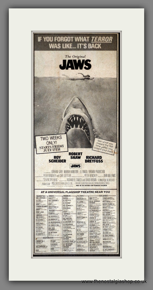 Jaws. Vintage Advert 1979  (ref AD200317)