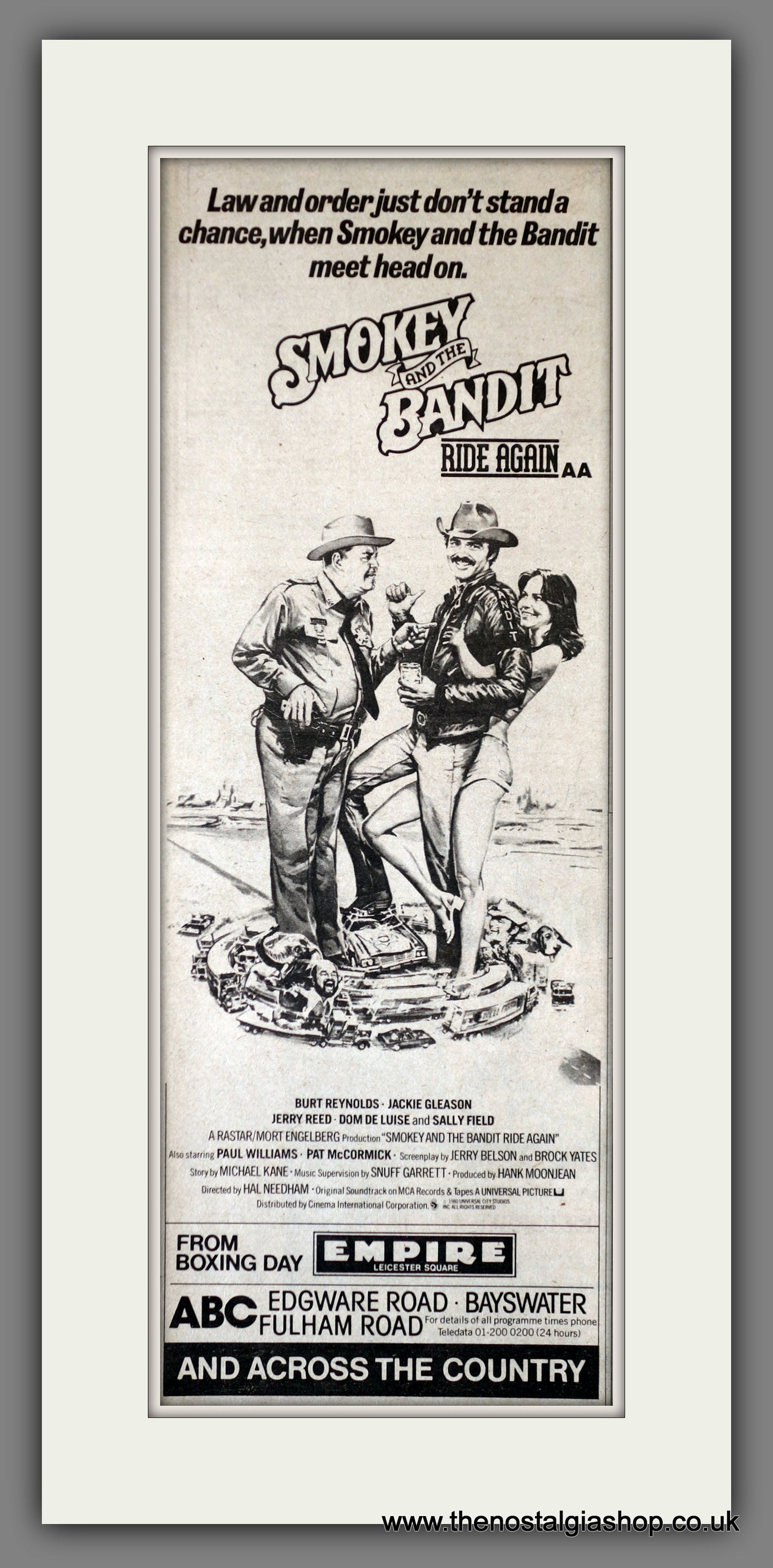 Smokey And The Bandit Ride Again. Vintage Advert 1980  (ref AD200321)