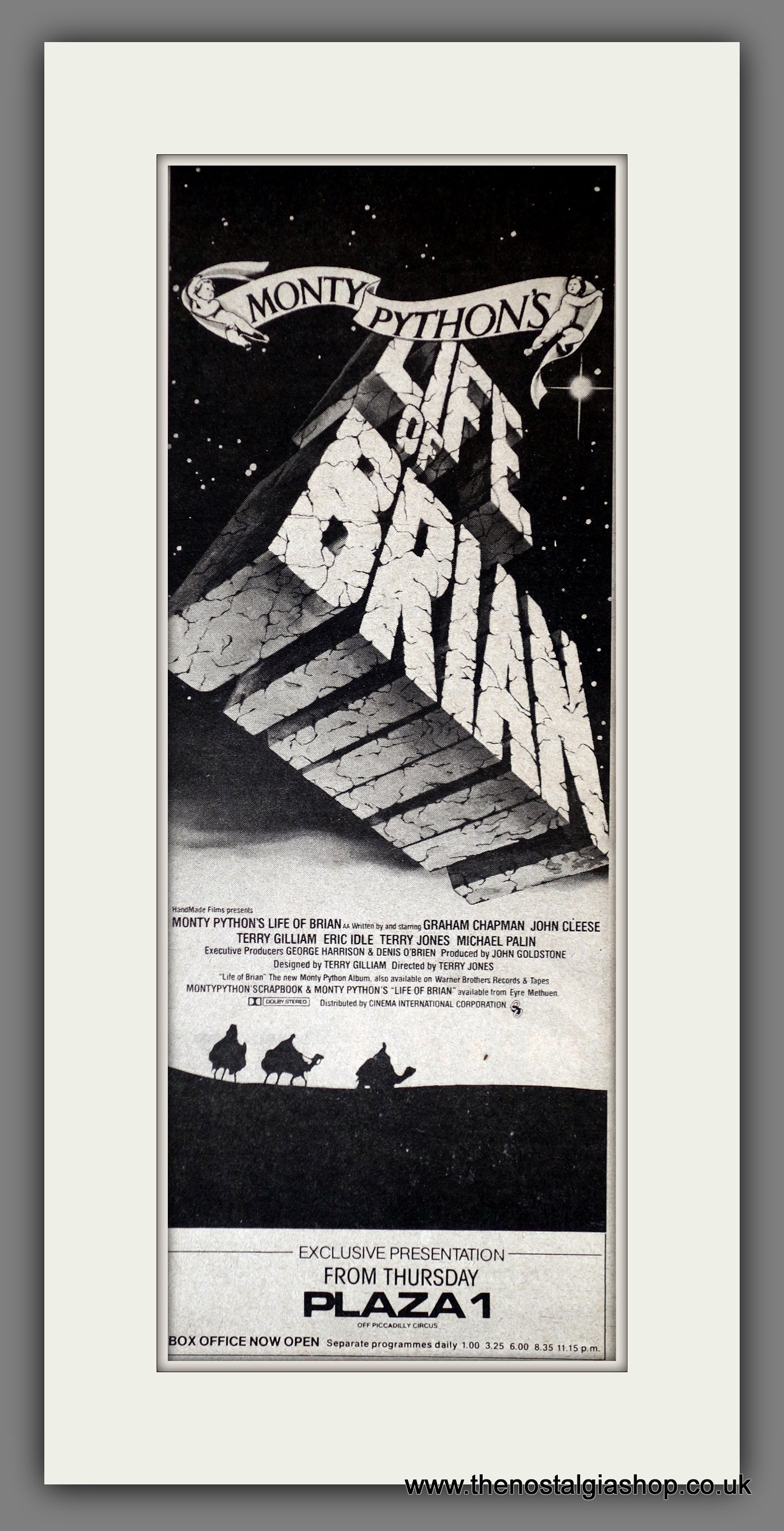 Life Of Brian. Monty Python. Vintage Advert 1979  (ref AD200325)