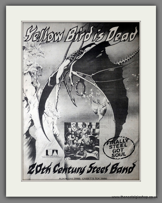 20th Century Street Band. Yellow Bird Is Dead. Original Advert 1976 (ref AD14210)