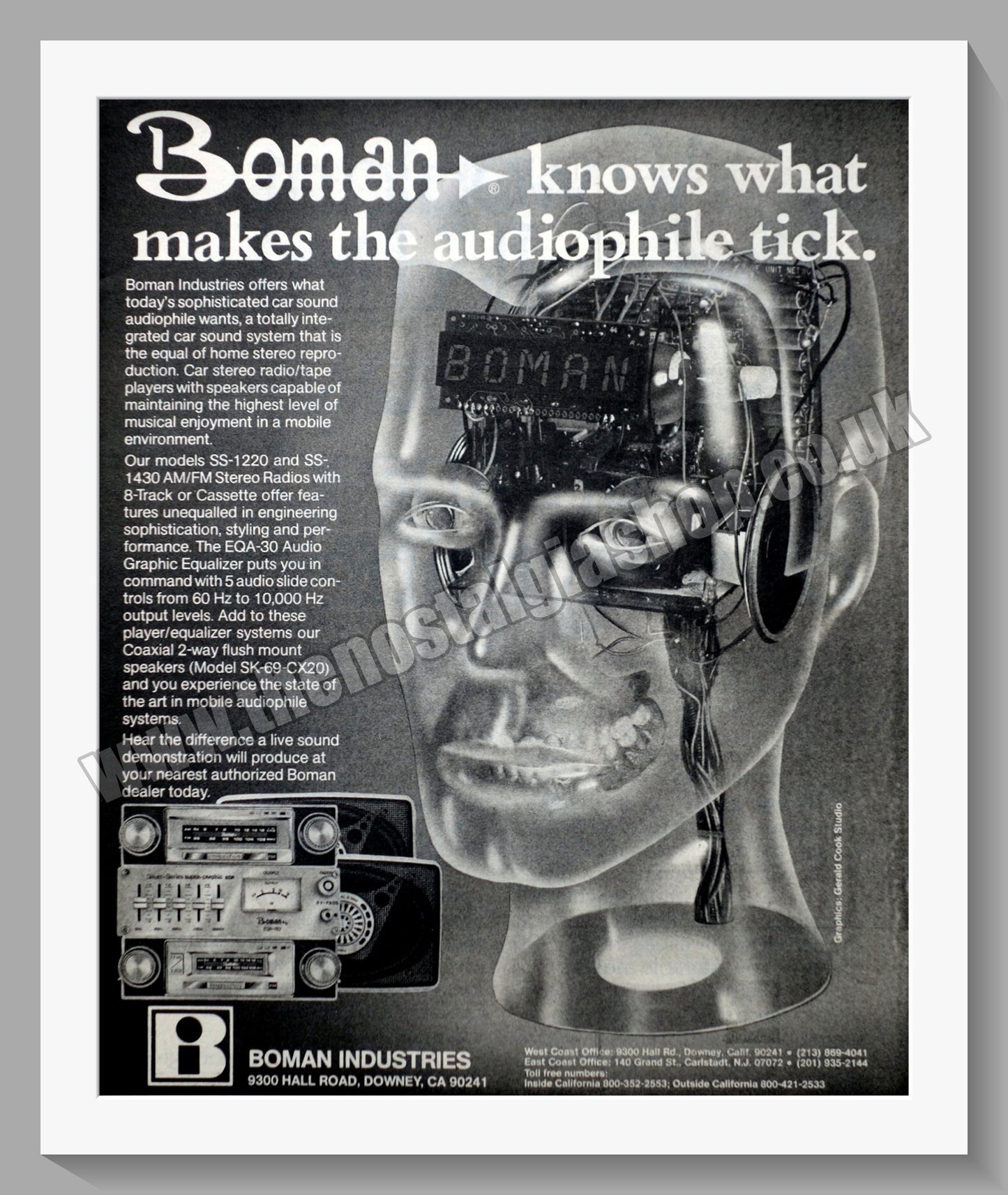 Bowman In Car Sound System. Original Advert 1978 (ref AD300487)