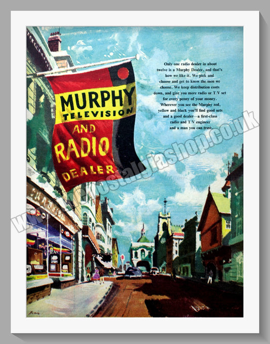 Murphy Television And Radio Dealer. Original Advert 1954 (ref AD300494)