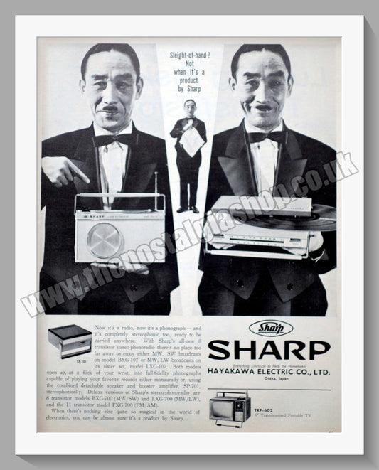 Sharp Radio Phonograph. Original Advert 1964 (ref AD300500)