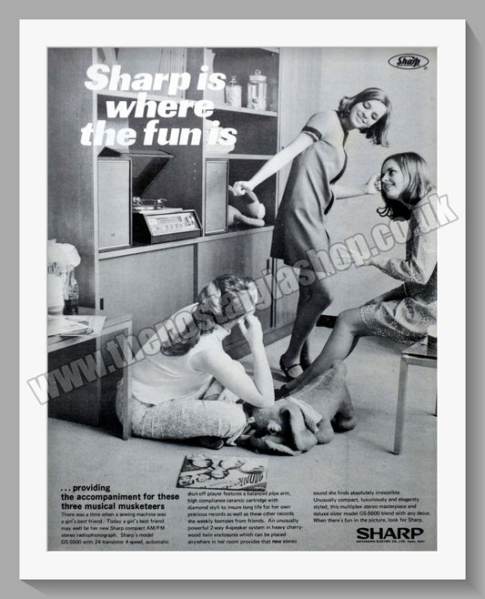 Sharp Radio Phonograph. Original Advert 1964 (ref AD300501)