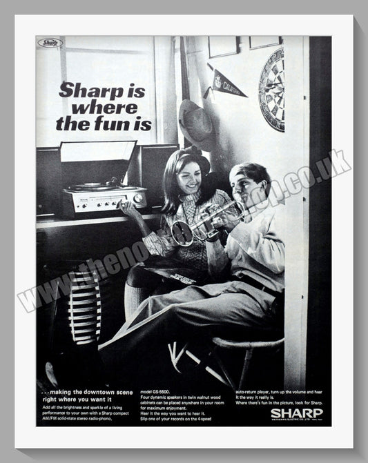 Sharp Radio Phono GS-5500. Original Advert 1968 (ref AD300503)