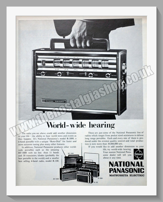 National Panasonic Portable Radios. Original Advert 1967 (ref AD300506)