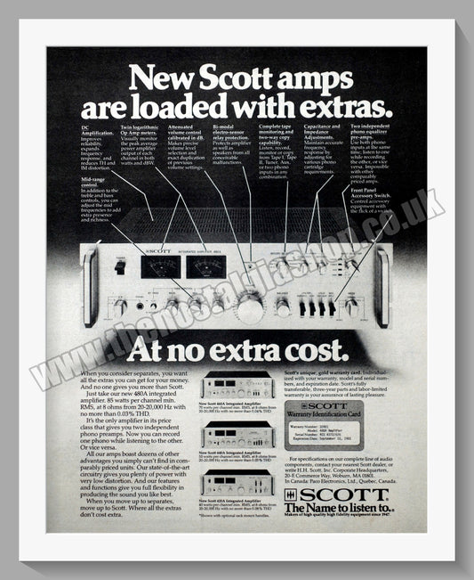 Scott Amps. Original Advert 1978 (ref AD300510)