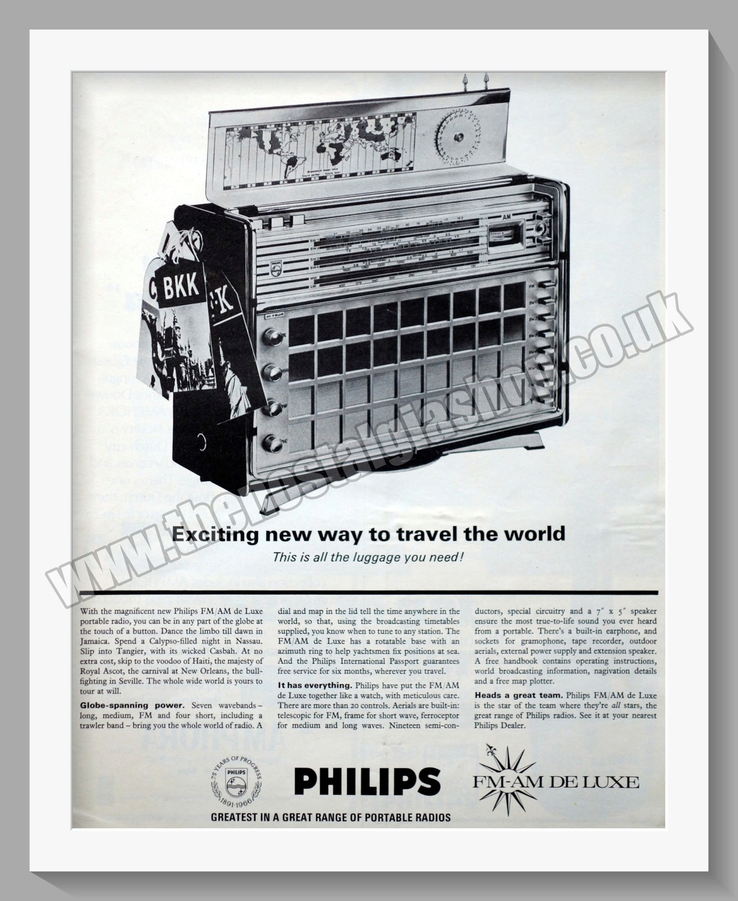 Philips Portable Radio. Original Advert 1966 (ref AD300512)