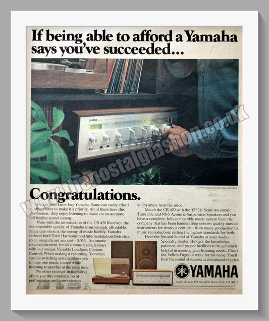Yamaha CR-420 Sound System . Original Advert 1978 (ref AD300518)