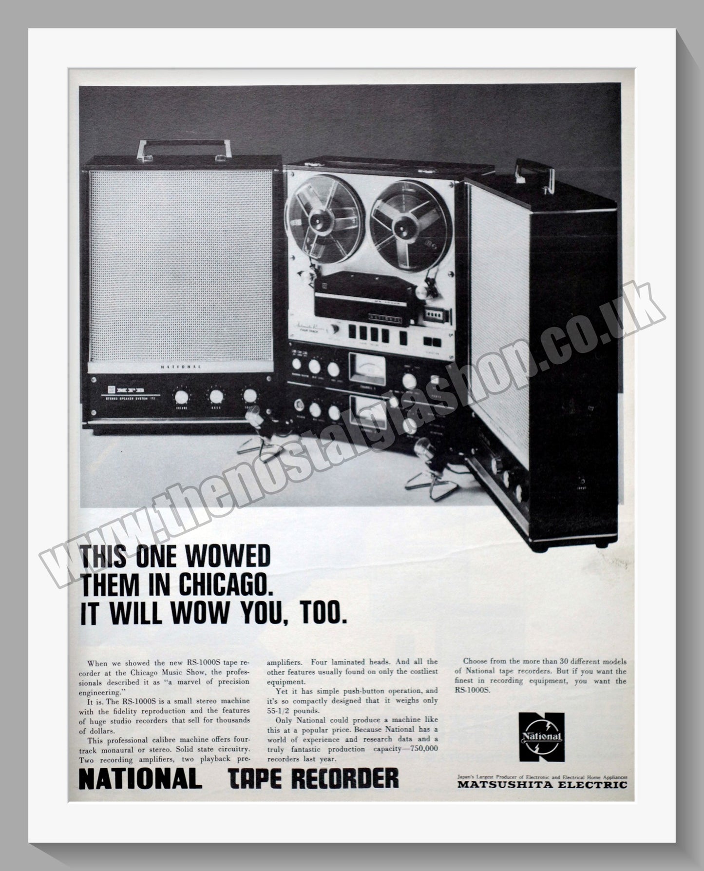 National Tape Recorder. Original Advert 1965 (ref AD300527)
