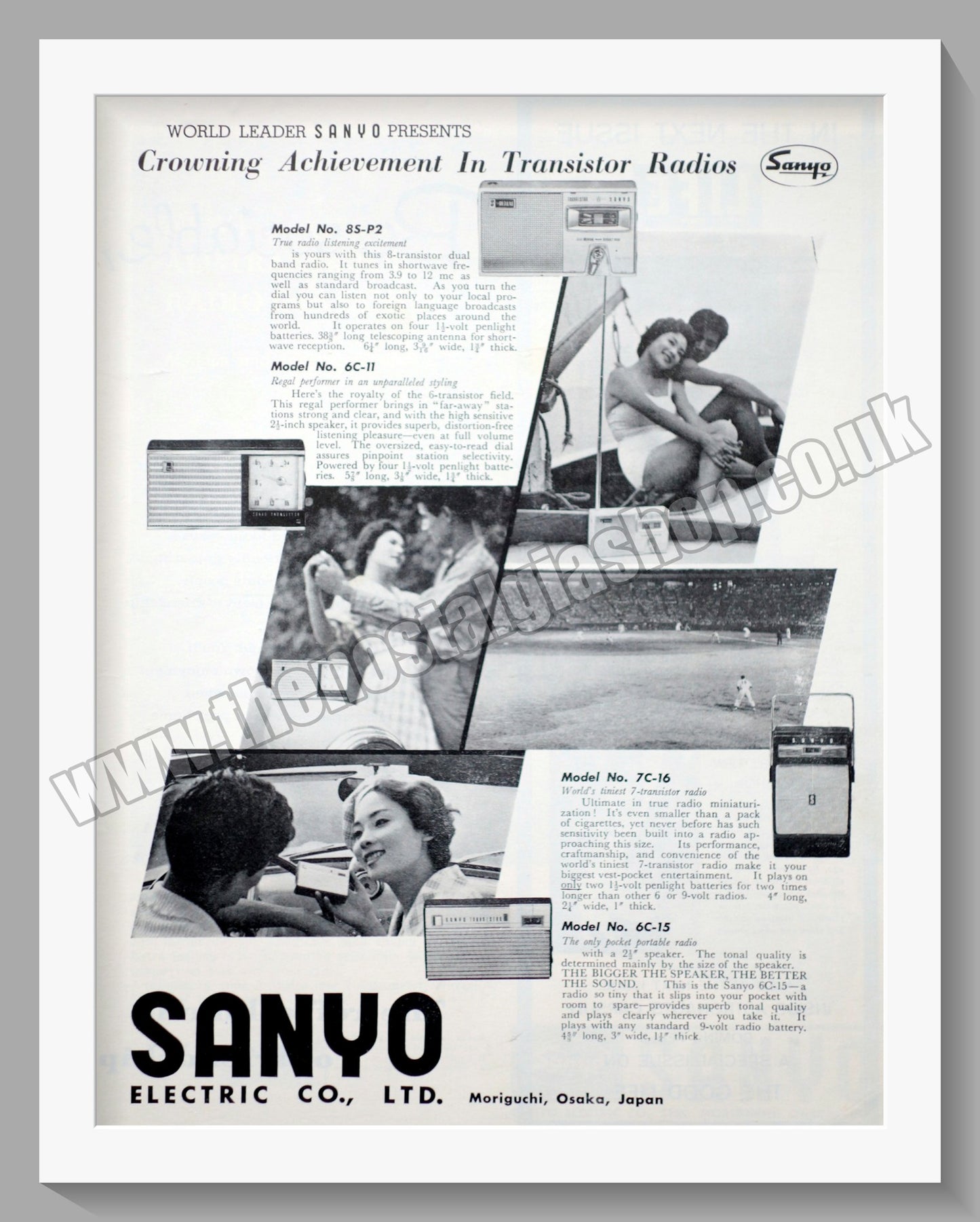 Sanyo Transistor Radio Range. Original Advert 1959 (ref AD300549)