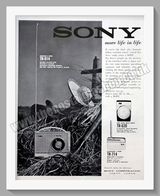 Sony Portable Radio Range. Original Advert 1960 (ref AD300567)