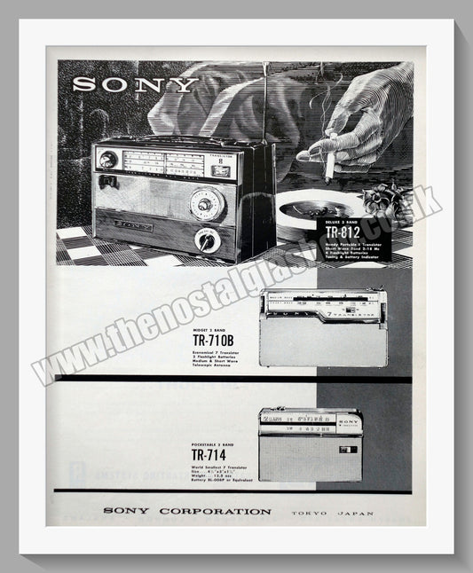 Sony Radio Range . Original Advert 1960 (ref AD300574)