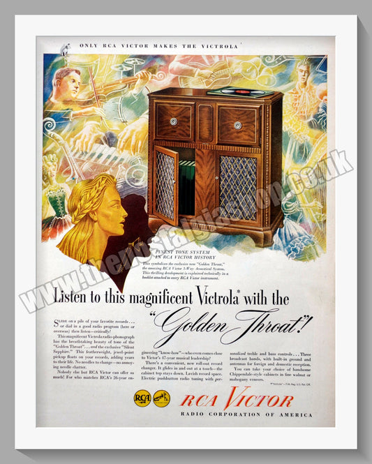 RCA Victor 3 Way Acoustical System. Original Advert 1946 (ref AD300577)