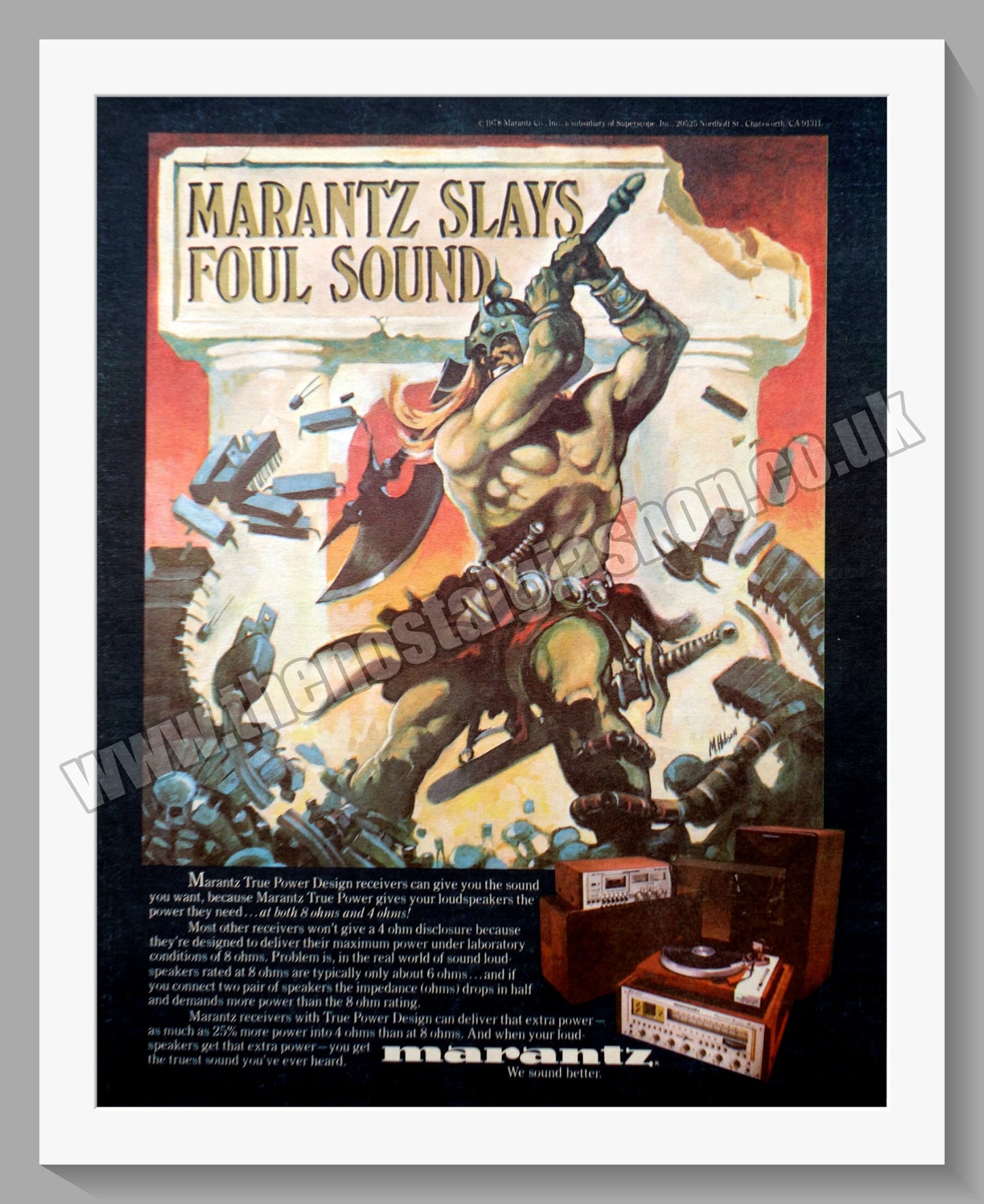 Marantz Receiver . Original Advert 1978 (ref AD300581)