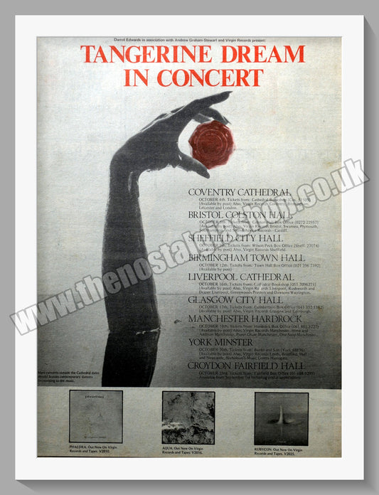 Tangerine Dream In Concert.  Original Advert 1978 (ref AD14469)
