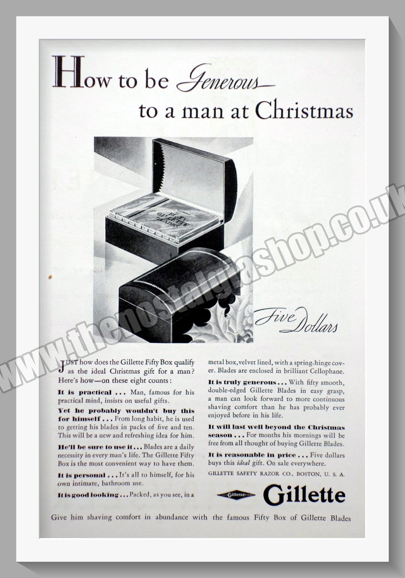Gillette Safety Razor. Original Advert 1929 (ref AD56735)