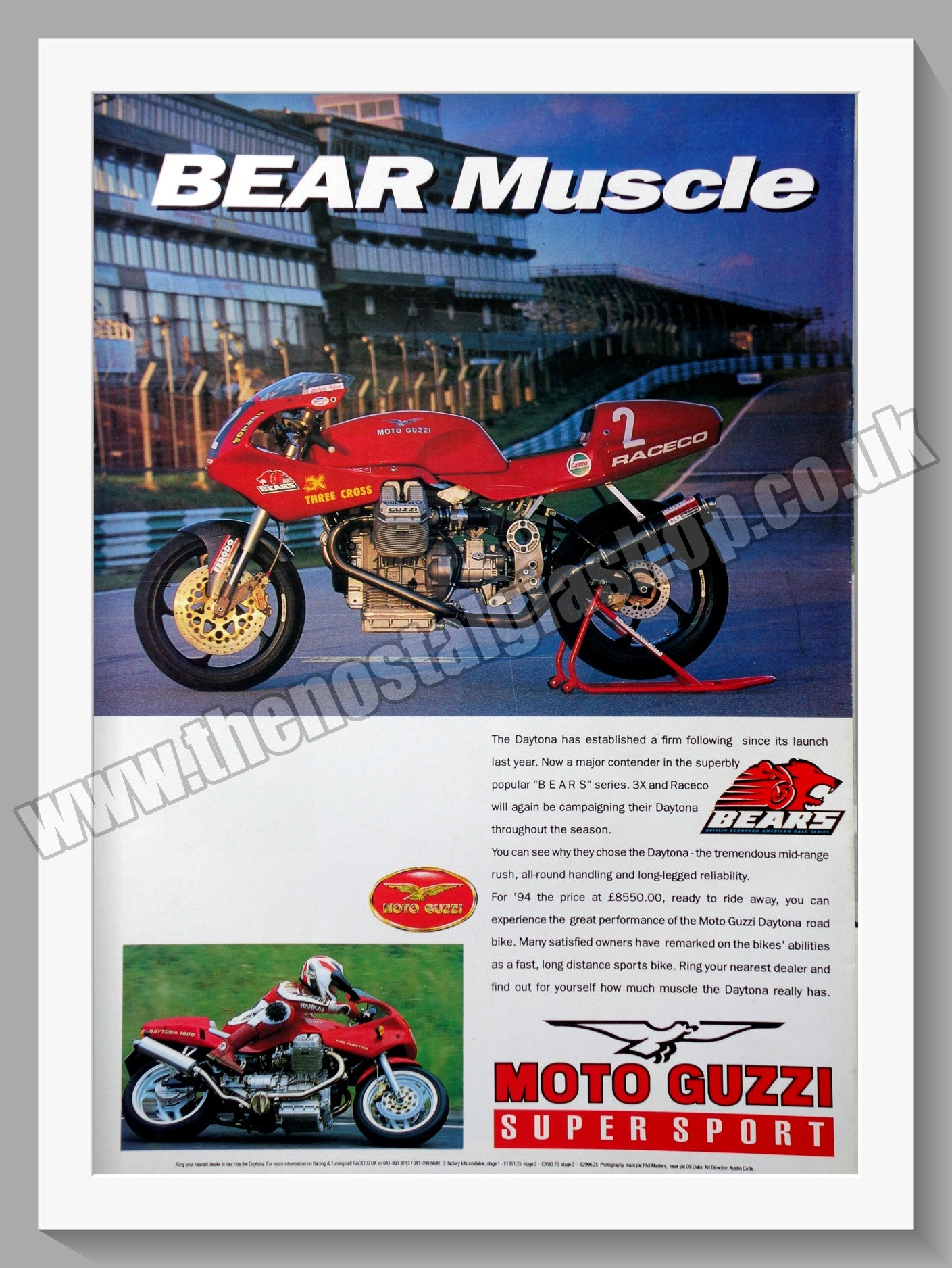 Moto Guzzi Daytona Motorcycle. Original Advert 1994 (ref AD56676)