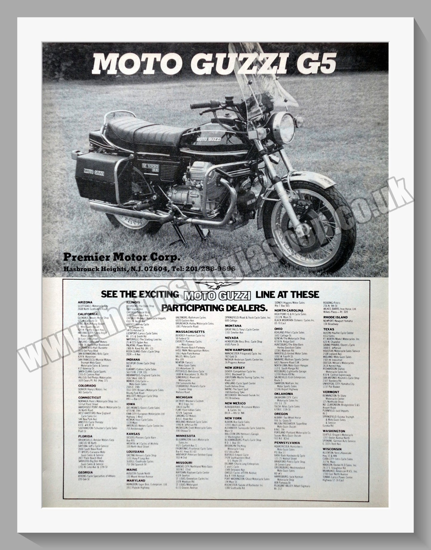 Moto Guzzi V1000 Motorcycle. Original Advert 1978 (ref AD56693)