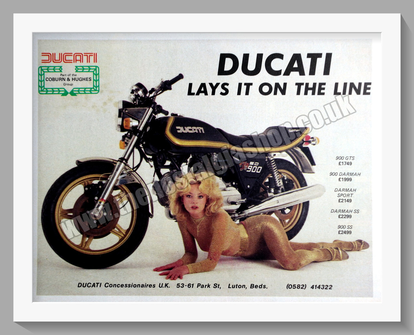 Ducati 900 Darmah Motorcycle. Original Advert 1979 (ref AD56771)