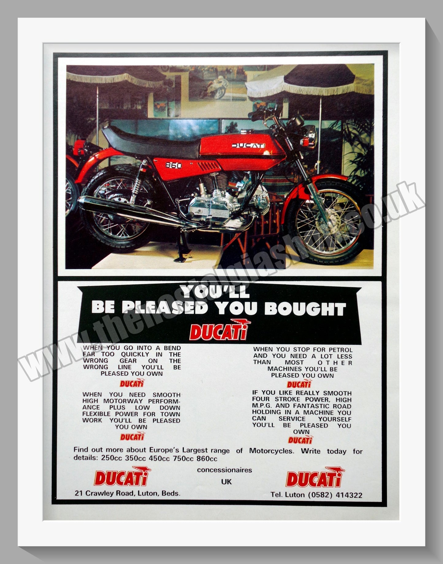 Ducati 860 Motorcycle. Original Advert 1975 (ref AD56773)