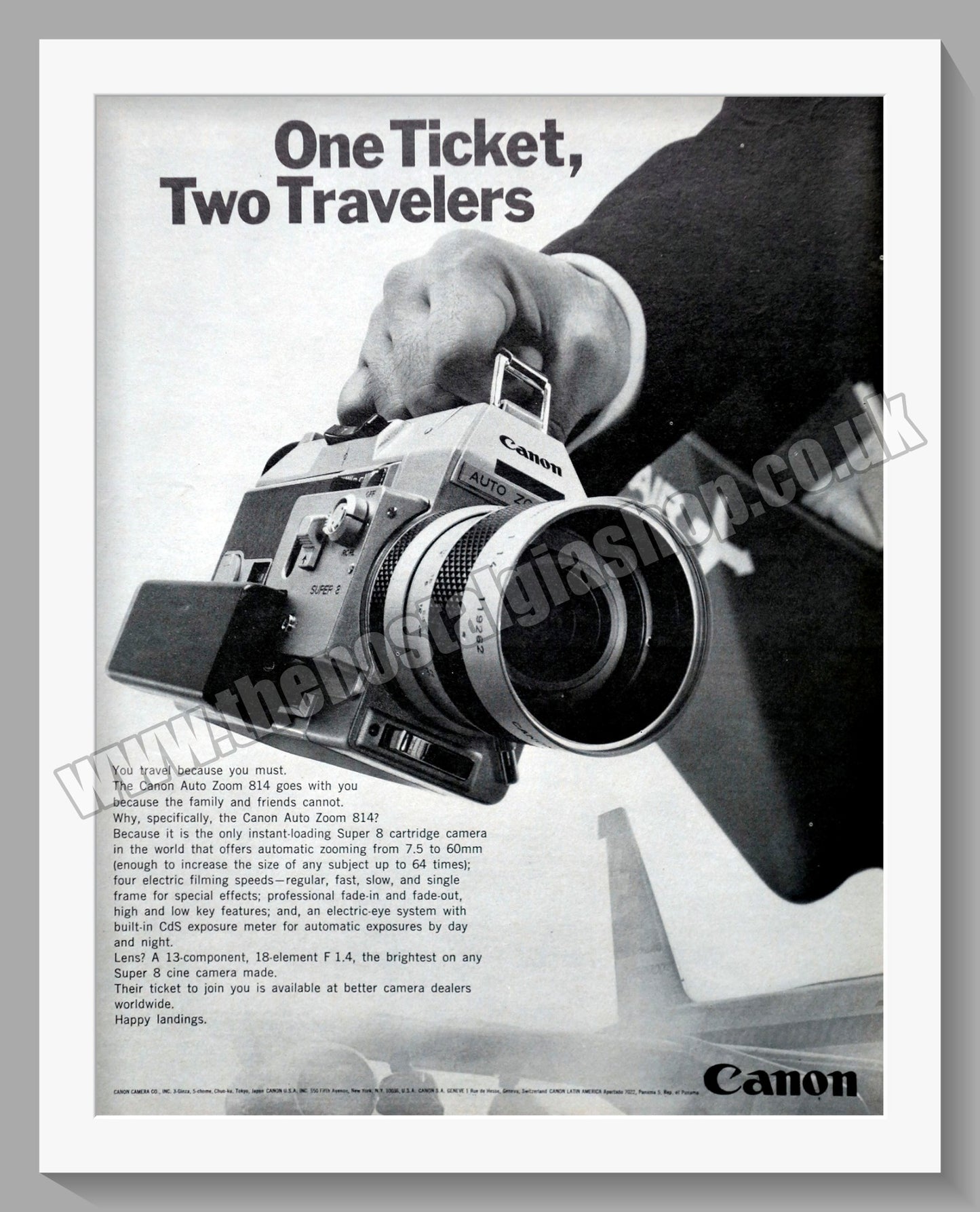 Canon Auto Zoom 814 Camera. Original Advert 1967 (ref AD300598)