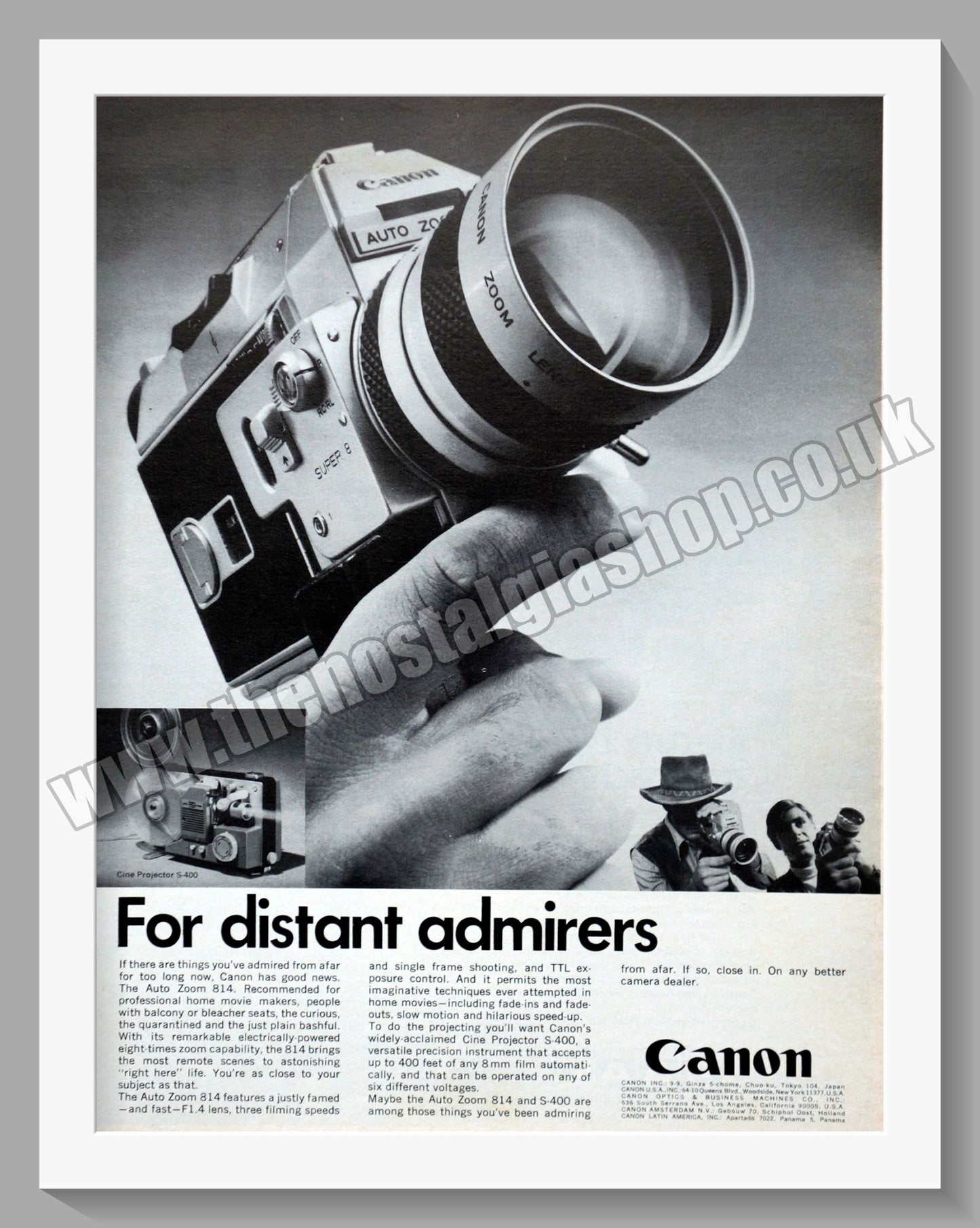 Canon Auto Zoom 814 Camera. Original Advert 1970 (ref AD300601)