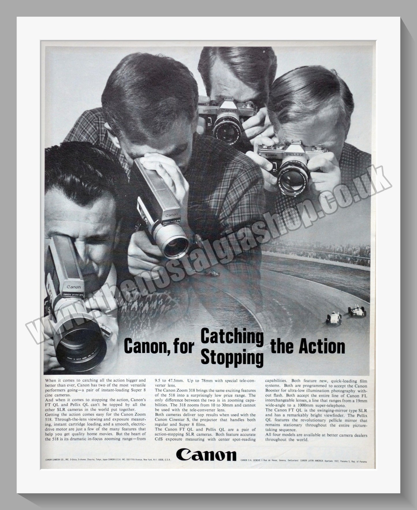 Canon Camera Range. Original Advert 1966 (ref AD300603)