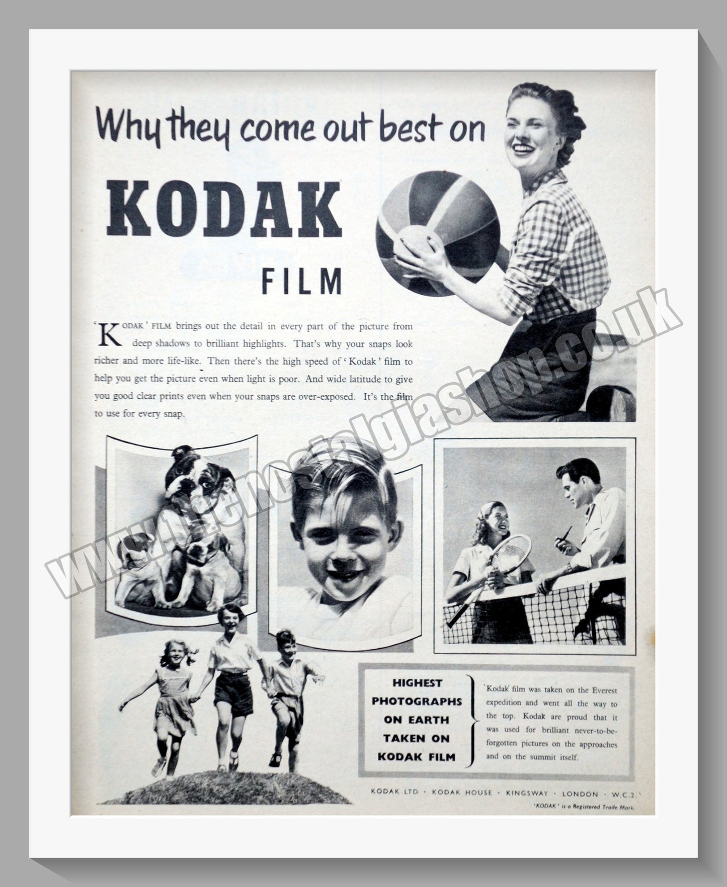 Kodak Film. Original Advert 1953 (ref AD300631)