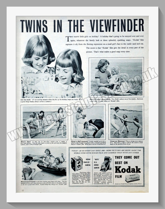 Kodak Film. Original Advert 1955 (ref AD300633)