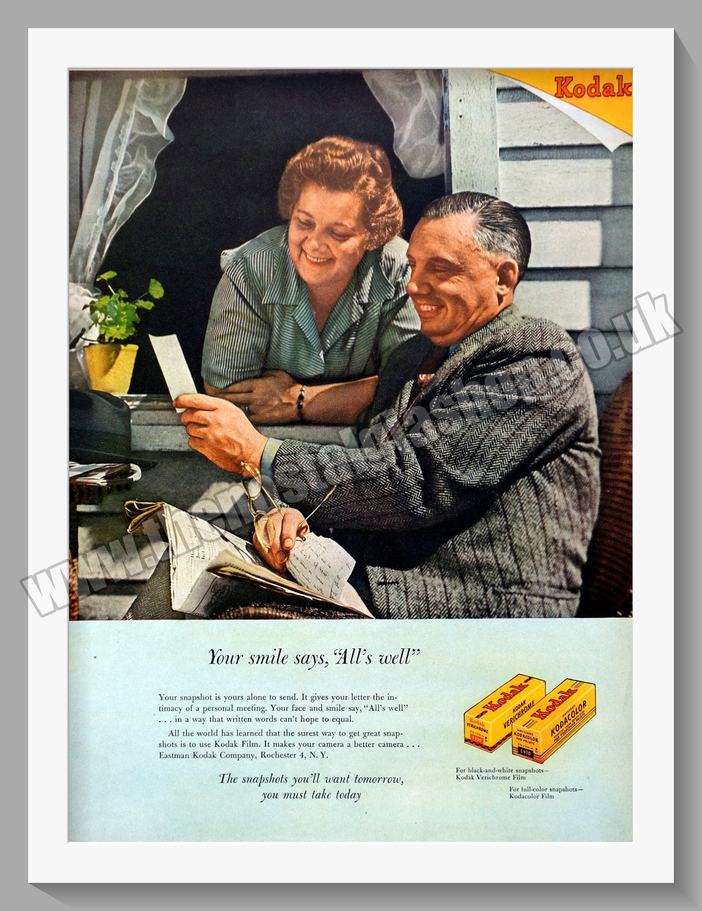 Kodak Film. Original Advert 1946 (ref AD300636)