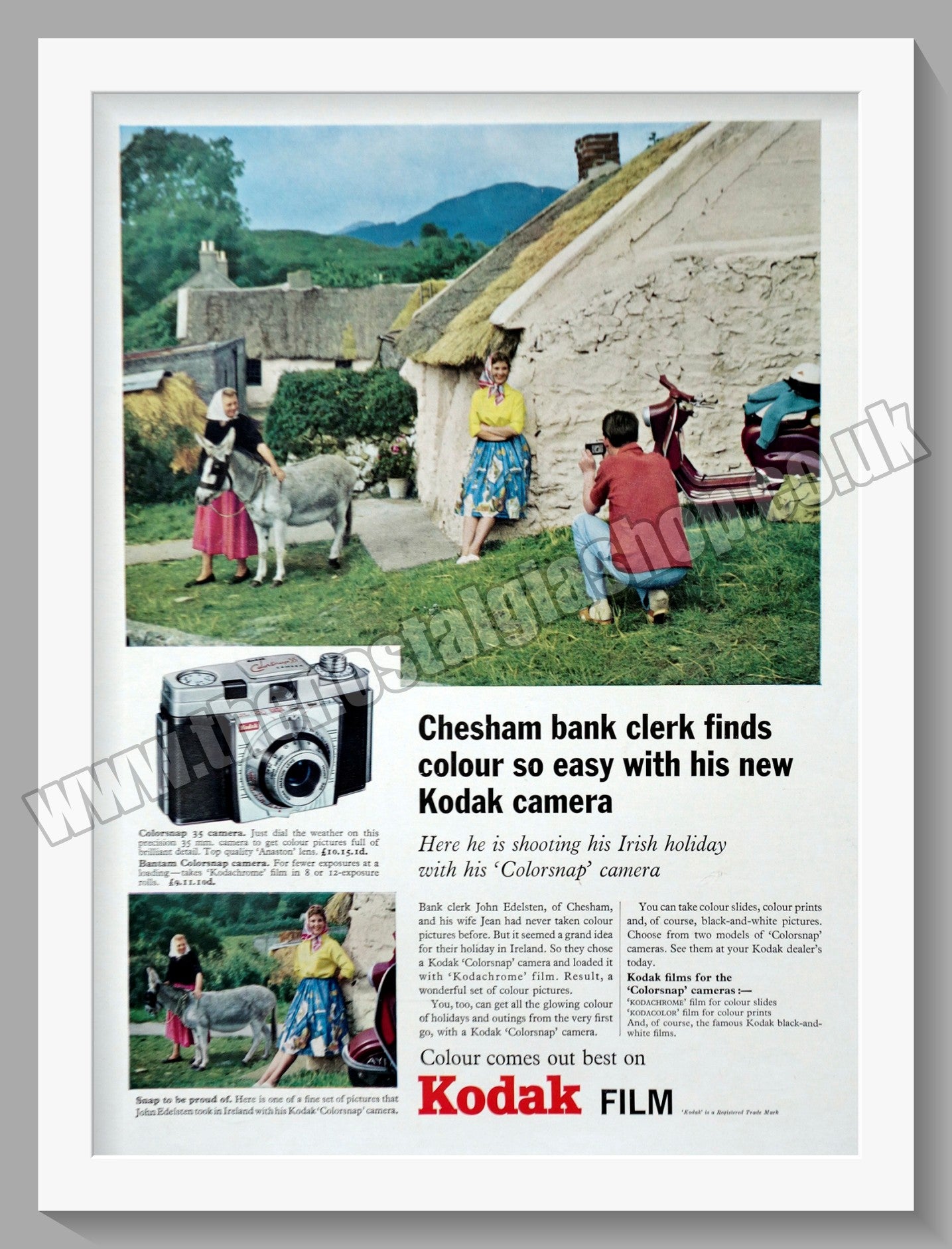 Kodak Colorsnap Camera. Original Advert 1961 (ref AD300638)