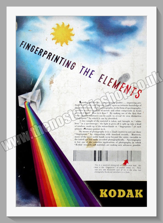 Kodak Film & Fingerprinting. Original Advert 1947 (ref AD300647)