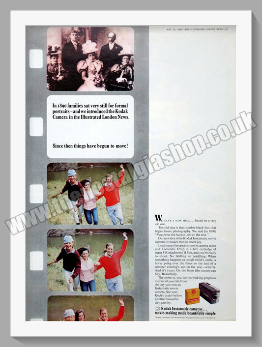 Kodak Instamatic Movie Camera. Original Advert 1967 (ref AD300649)