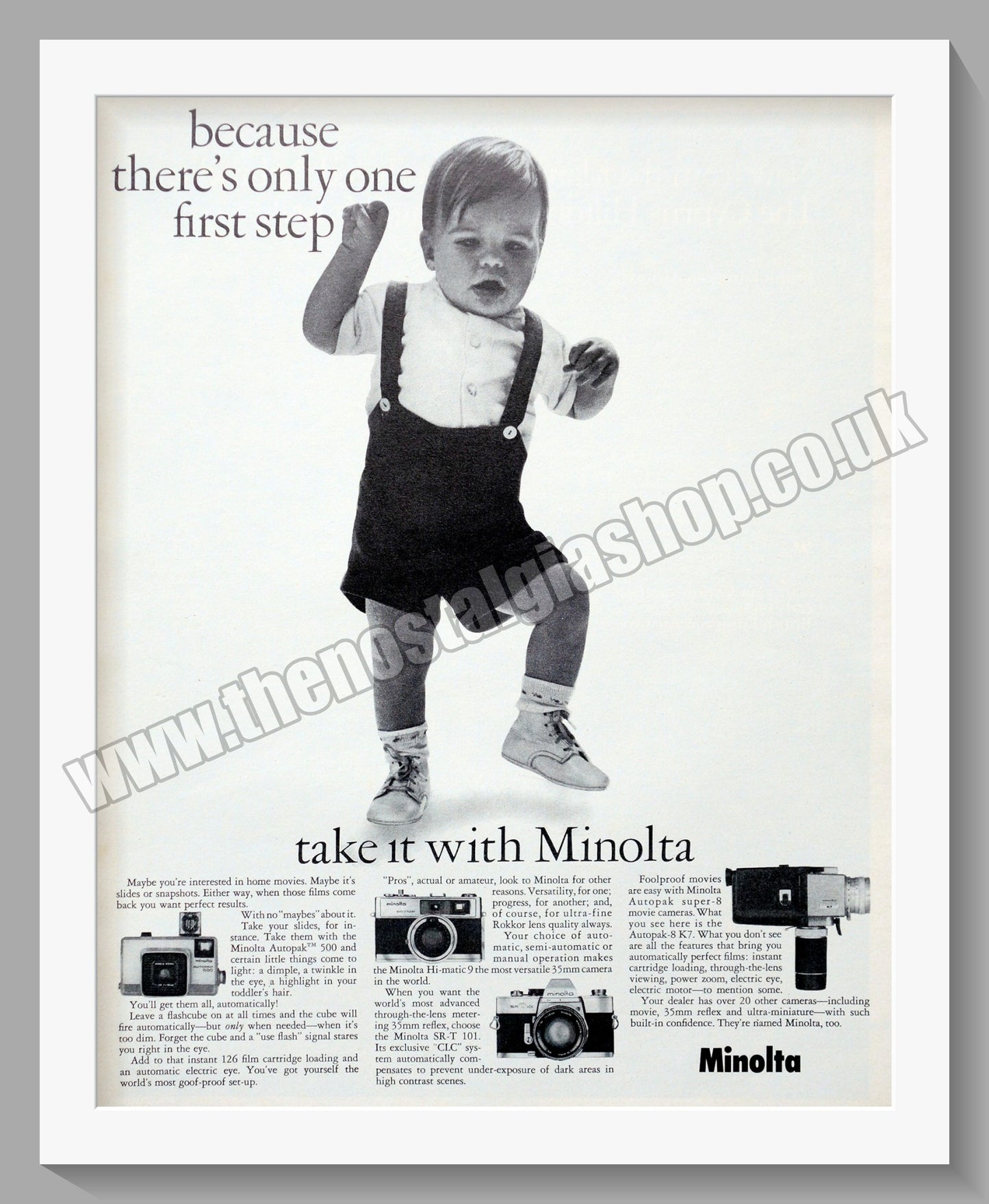 Minolta Range Of Cameras. Original Advert 1967 (ref AD300661)