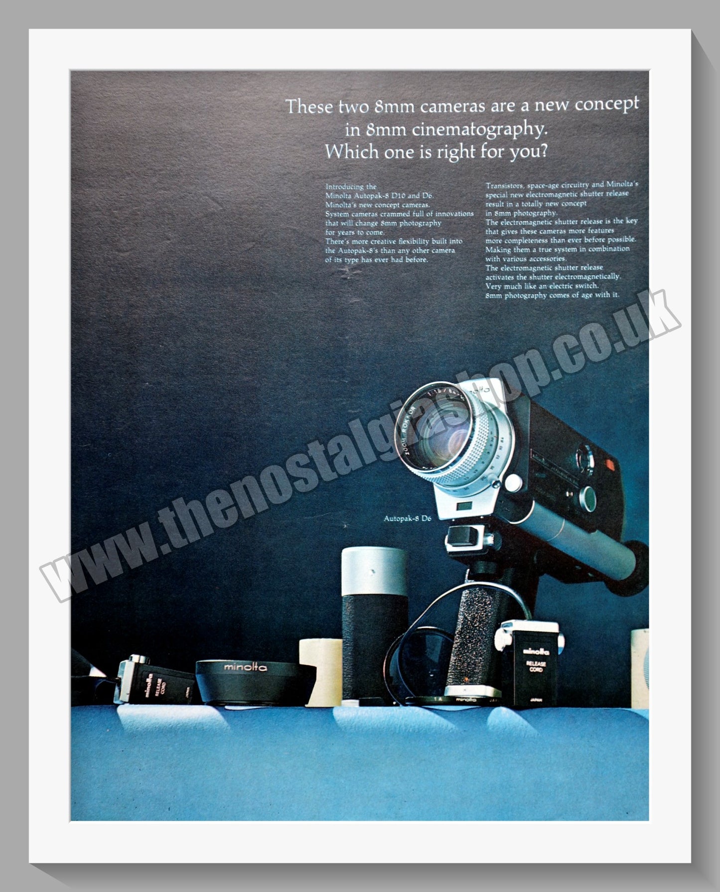 Minolta Autopak-8 D10 Camera. Original Advert 1970 (ref AD300667)