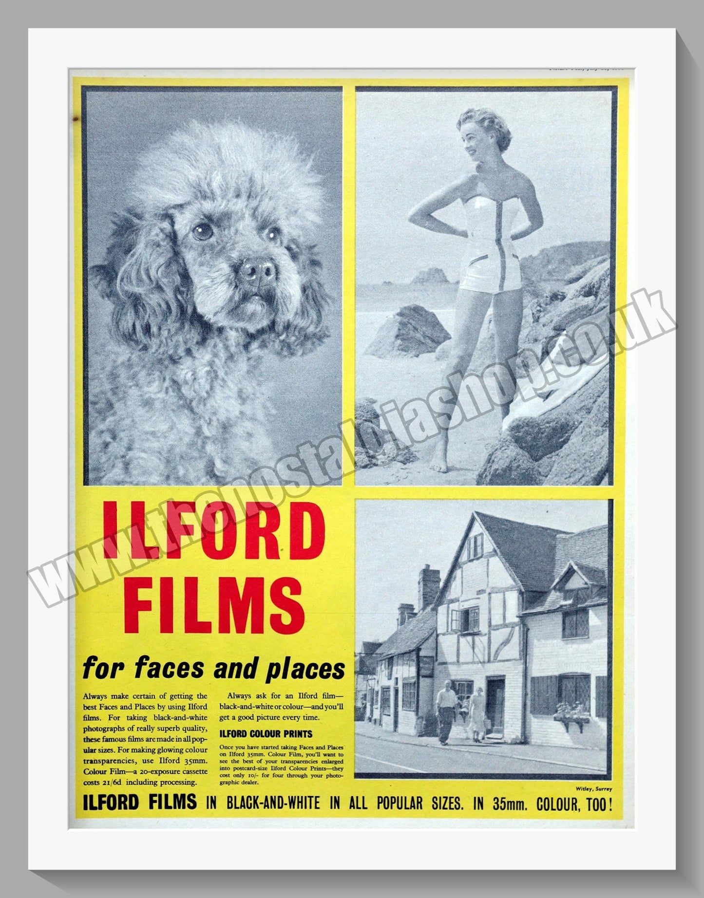 Ilford Films. Original Advert 1956 (ref AD300676)