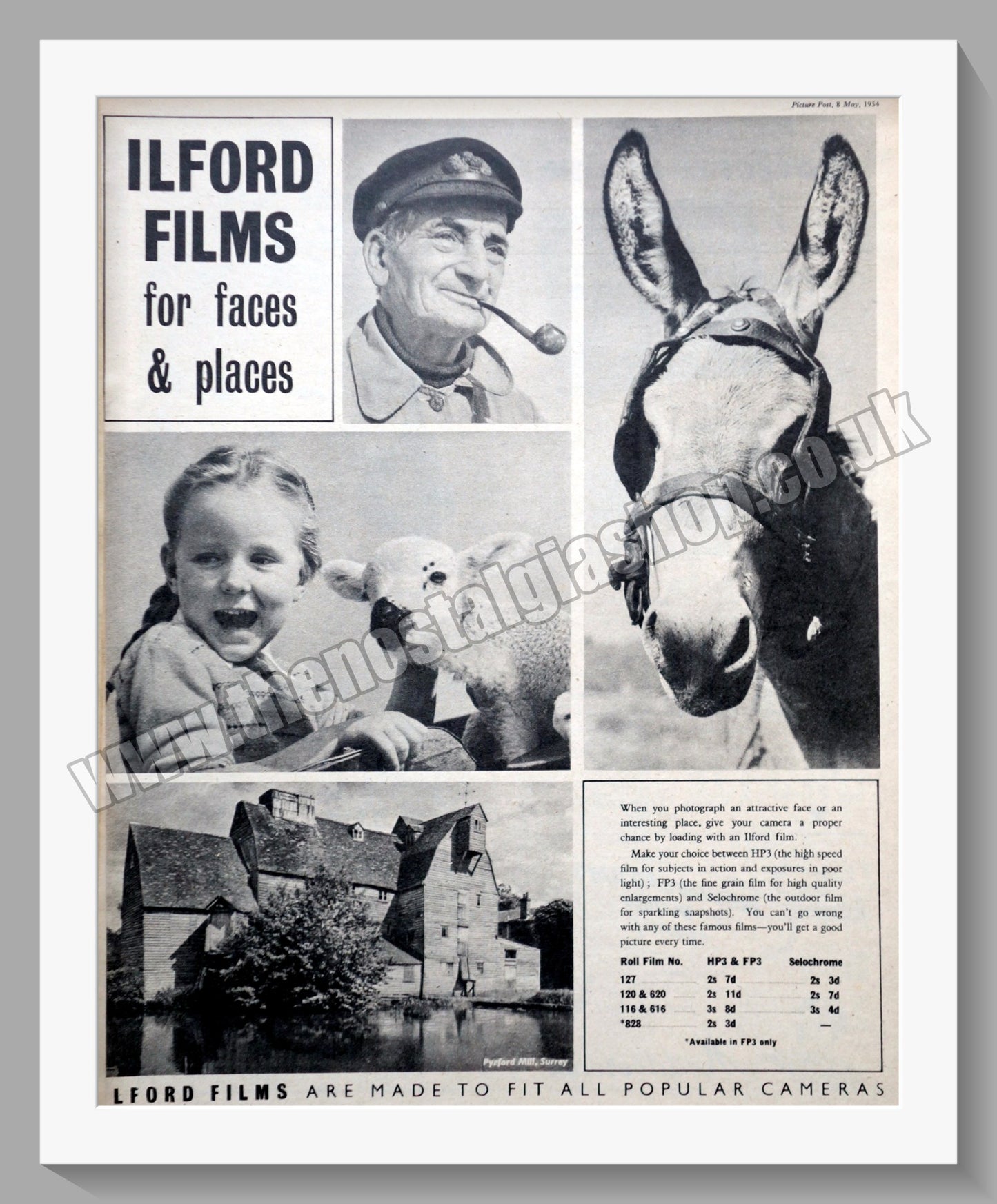 Ilford Film. Original Advert 1954 (ref AD300684)