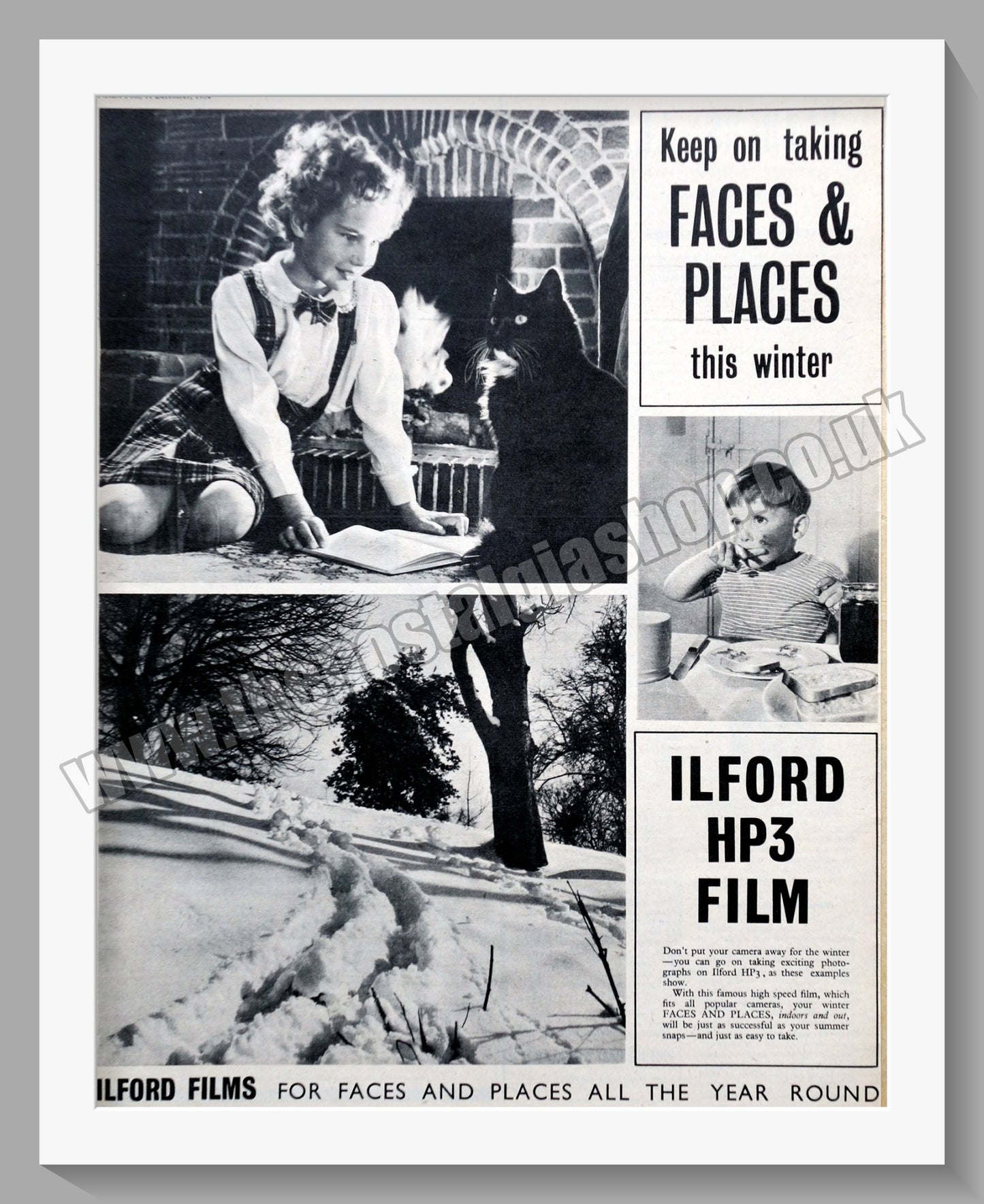 Ilford HP3 Film. Original Advert 1954 (ref AD300685)