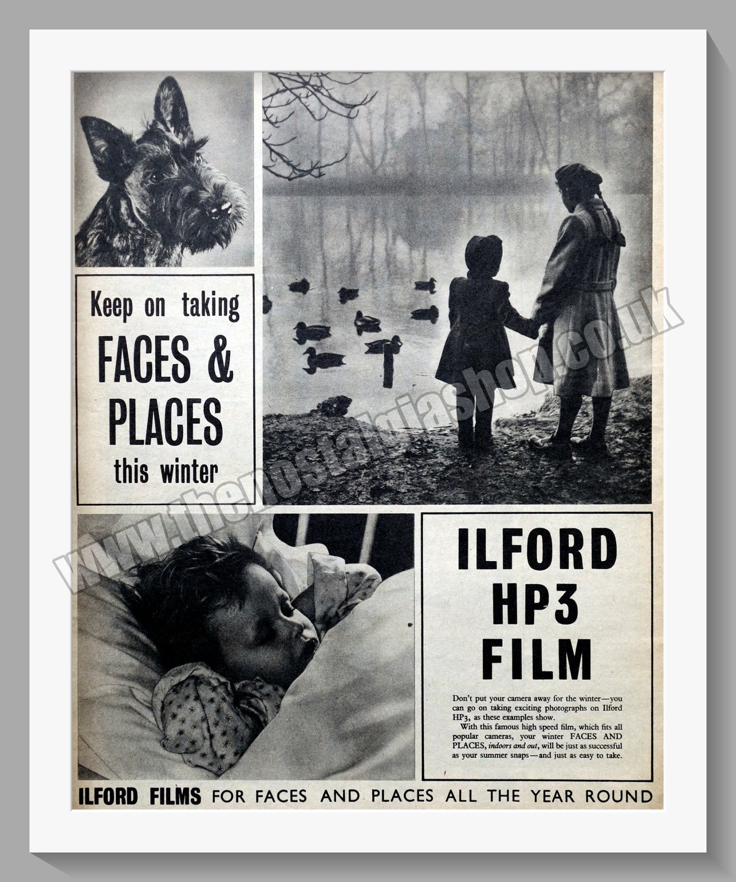 Ilford HP3 Film. Original Advert 1954 (ref AD300686)