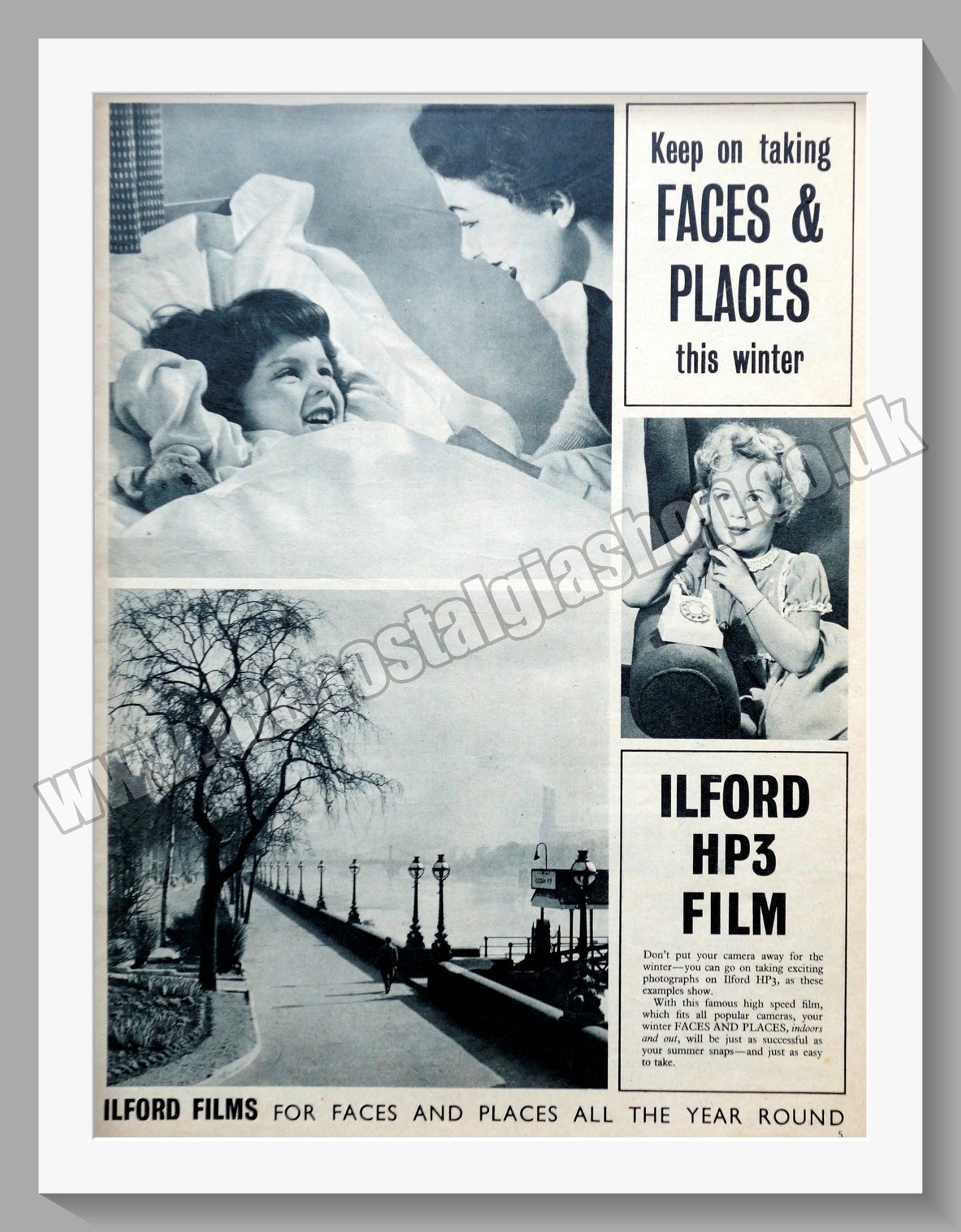 Ilford HP3 Film. Original Advert 1955 (ref AD300688)