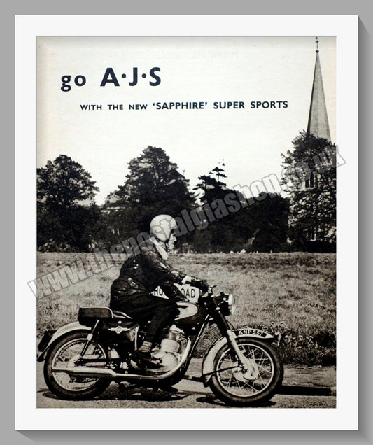 A.J.S Sapphire Super Sports Motorcycle. Original Advert 1962 (ref AD56845)