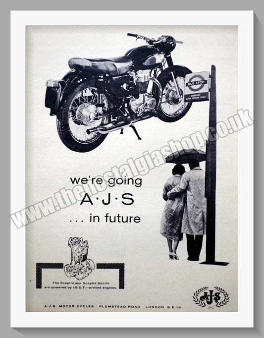 A.J.S Motorcycles. GO A.J.S Original Advert 1962 (ref AD56848)