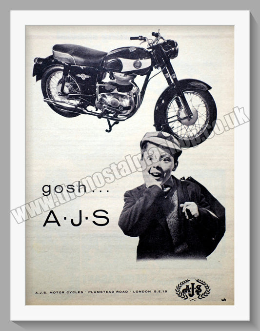 A.J.S Motorcycles. Gosh.... A.J.S Original Advert 1962 (ref AD56850)