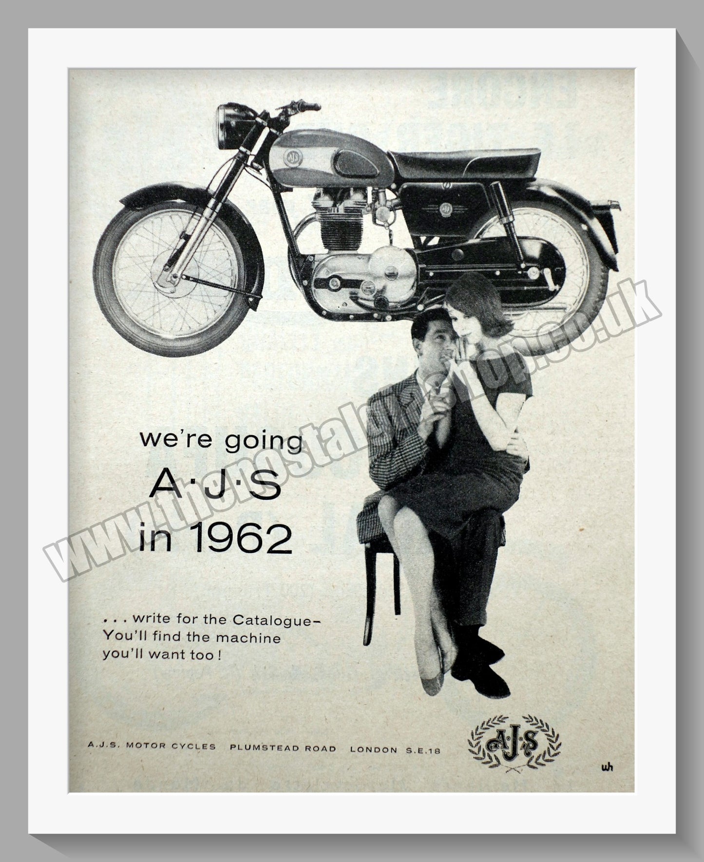 A.J.S Motorcycles. GO A.J.S Original Advert 1962 (ref AD56849)