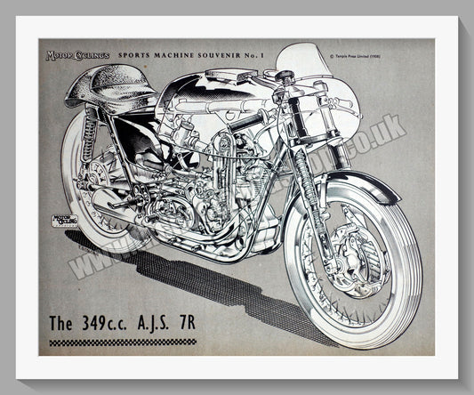 A.J.S 349cc 7R Motorcycle. Original Advert 1958 (ref AD56865)