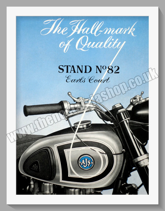 A.J.S Motorcycles at Earls Court. Original Advert 1955 (ref AD56869)